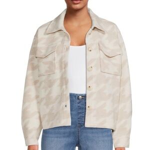 🆕 Time and Tru Brushed Fleece Shacket L Large 12 14 NWT New! Herringbone Jacket